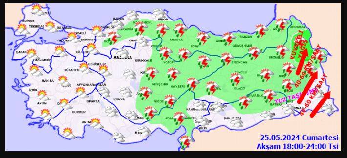 Ankara'nın kuzey ve batısı için gök gürültülü sağanak uyarısı 14